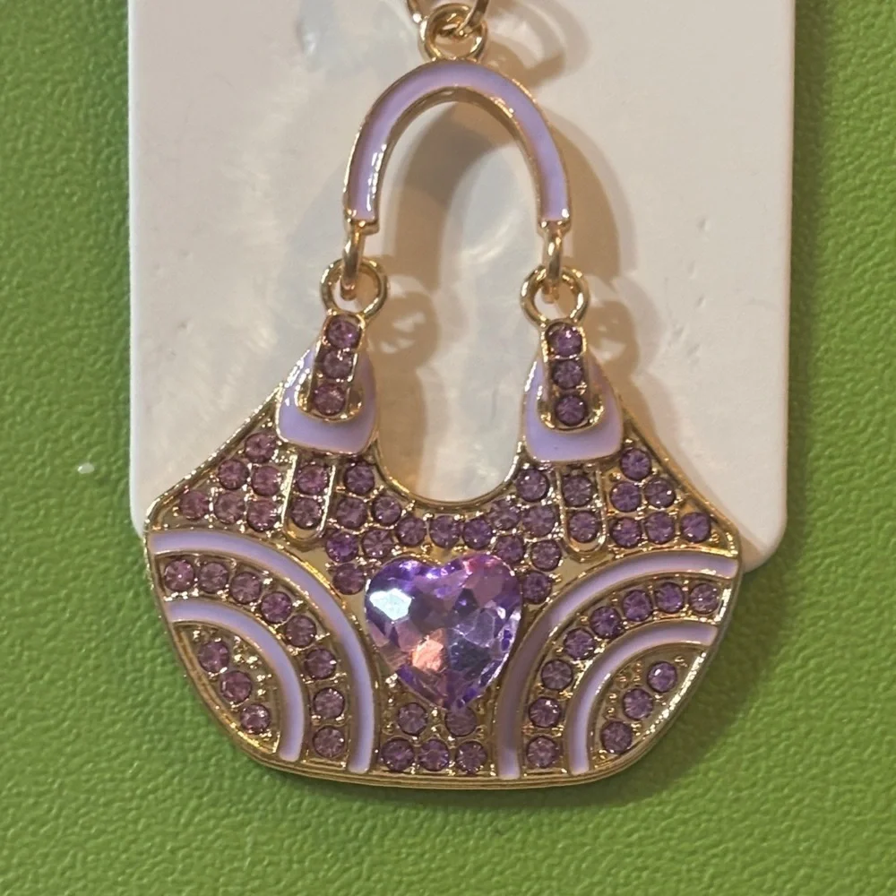 Purple & Gold Keychain/Bag Charm